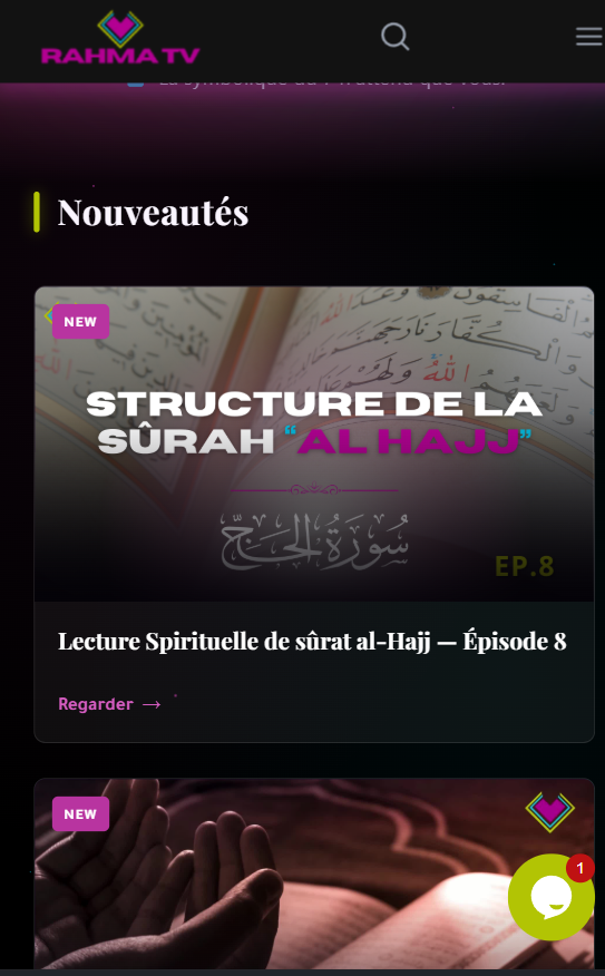 raHma-TV sur iPhone