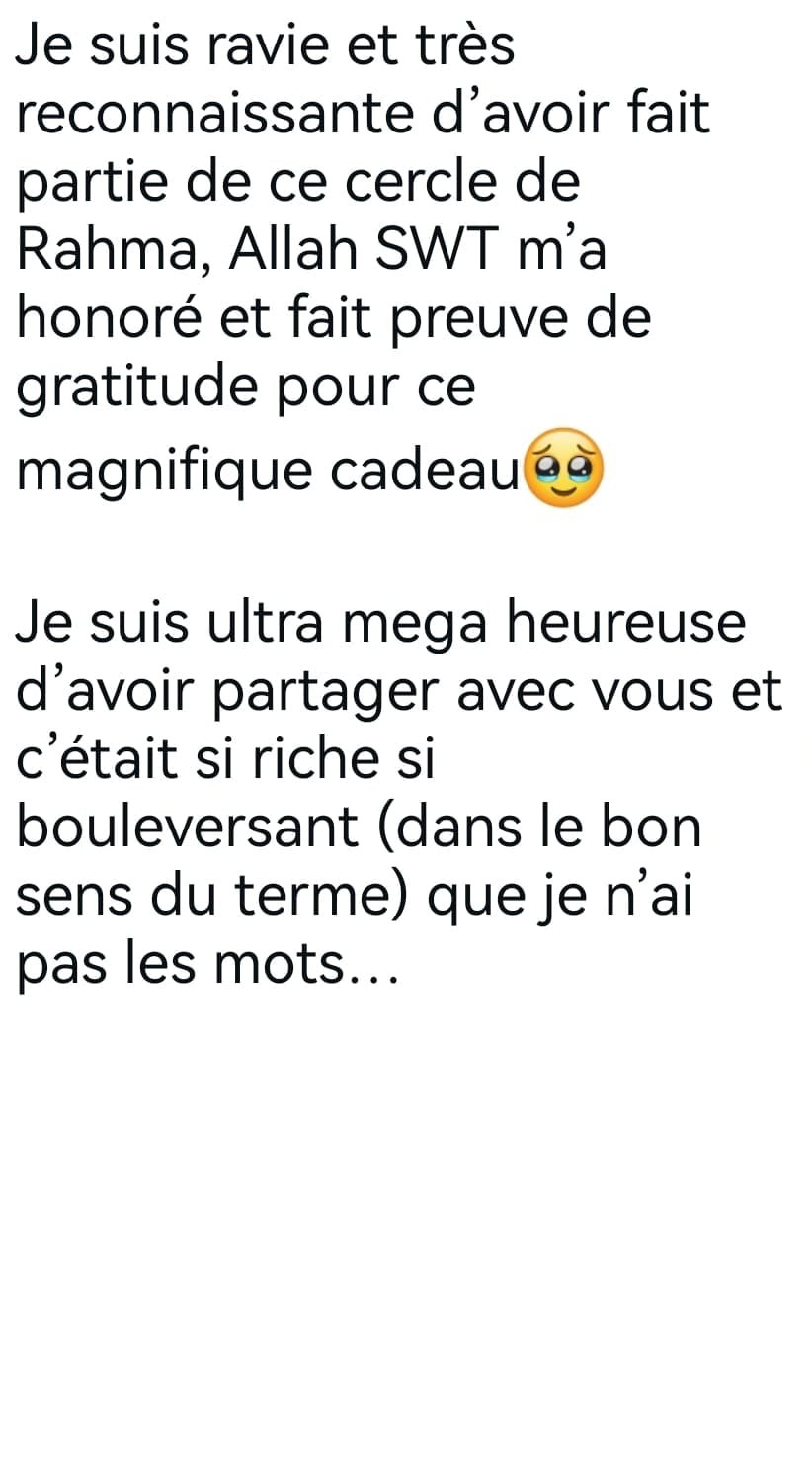 Témoignage d'un participant